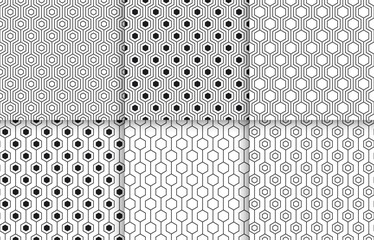 Seamless hexagon pattern with geometric line , modern style background, vector illustration.