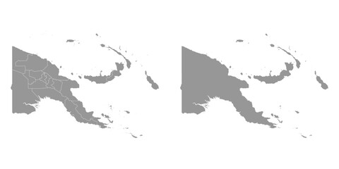 Wall Mural - Papua New Guinea map with administrative divisions. Vector illustration.