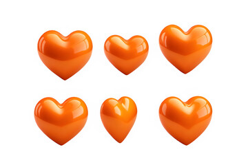 Wall Mural - orange hearts