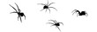 © Al - group spider silhouette illustration  background for a halloween day