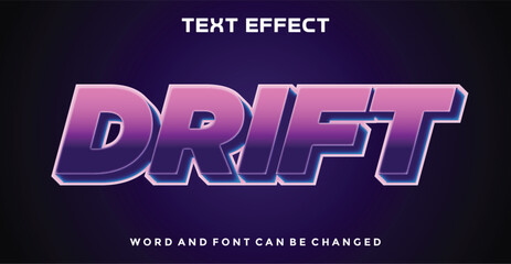 Wall Mural - Drift editable text effect