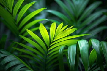 Poster - Aesthetically pleasing banner featuring a green palm, best in the world winner, close-up
