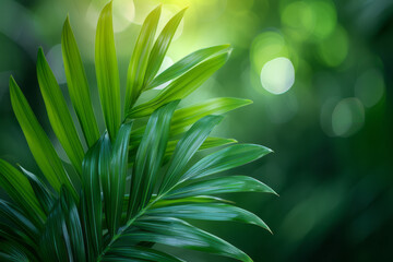 Poster - Close-up banner with green palm and world's best winner,