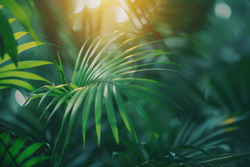 Poster - World's best winner banner with a green palm, close-up, aesthetically pleasing, ultra-high definition.