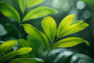 Poster - Aesthetically pleasing close-up banner with green palm, world's best winner,