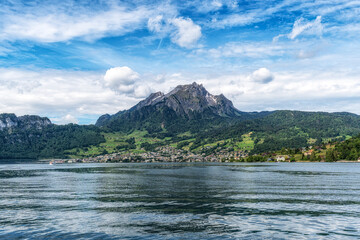 Wall Mural - Mount PIlatus view on Lake Lucerne