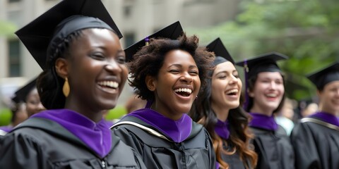 Celebrating Academic Achievements and Scholarships Graduate Students from Marginalized Communities. Concept Graduation Ceremony, Scholarships, Marginalized Communities, Academic Achievements