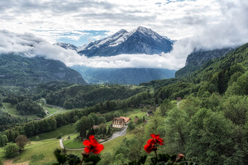 Wall Mural - Alpine mountains in Bernese Oberland