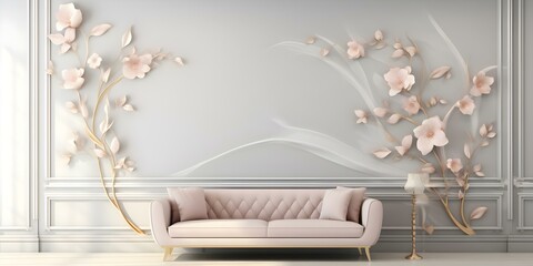 Wall Mural - Elevate Your Space with Wallpaper Enhancing Aesthetics and Storytelling Rolls. Concept Wallpaper Selection, Aesthetic Enhancements, Storytelling Designs, Space Transformation