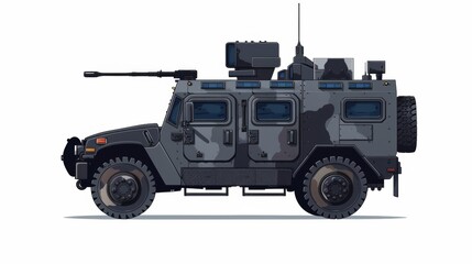 Wall Mural - Armed truck for special police force SWAT tactical team