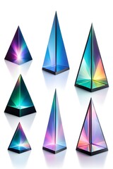 Wall Mural - triangular holographic prisms