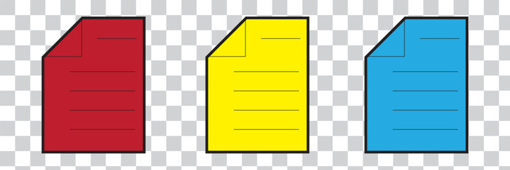 Wall Mural - paper documents icons. line symbol. file icon. folded written paper. line icon - stock vector.
