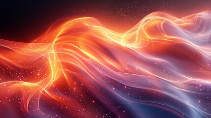 Wall Mural - Vivid abstract image illustrating the interaction of quantum electrons within advanced scientific technology, featuring bold colors and dynamic patterns that capture the essence of innovation.