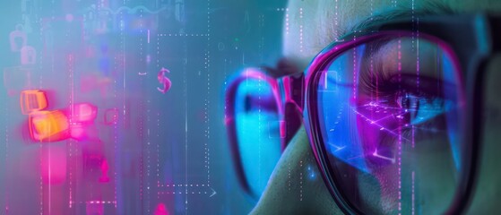 A screen displays code and data, emphasizing the role of technology in communication and information management.
