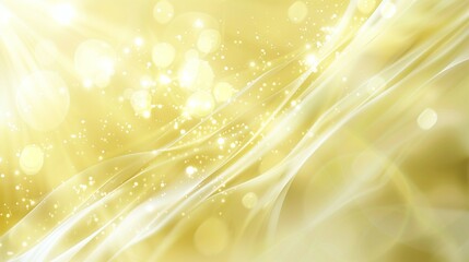 Wall Mural - Abstract image of radiant golden light waves with sparkling particles, creating a vibrant and luxurious atmosphere.