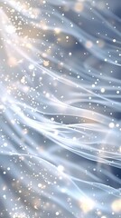 Wall Mural - Abstract image of ethereal white light streaks with sparkling particles, creating a soft and dreamy atmosphere.