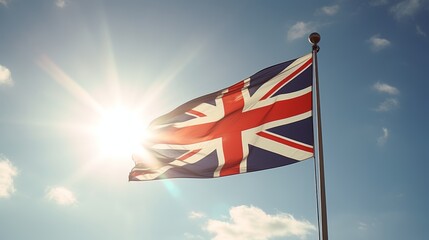 Union jack flag representing the illustrious heritage and unity of the united kingdom