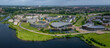 © Chris Chambers - York University, aerial view of the University of York, England. Campus and main buildings on a summers day.
