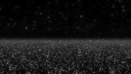 Wall Mural - an abstract cotton ocean of teeming chaotically moving particles. looped seamless animation.