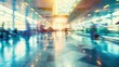 © AkuAku - Abstract blur image of airport terminal representing travel theme