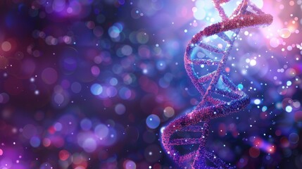 Wall Mural - science futuristic background for dna chemical elements, stock ai