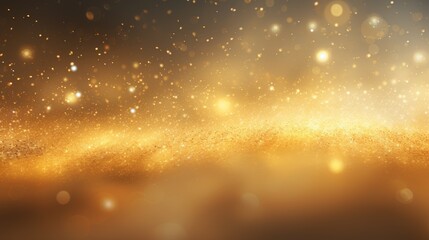 Fototapete - A mesmerizing abstract background of delicate gold particles suspended in a dreamy atmosphere.