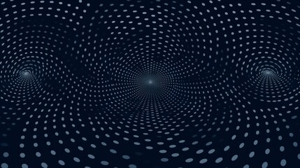 Fototapete - A mesmerizing optical illusion of circles that appear to rotate and intertwine, creating a mesmerizing seamless grid on a dark blue background.