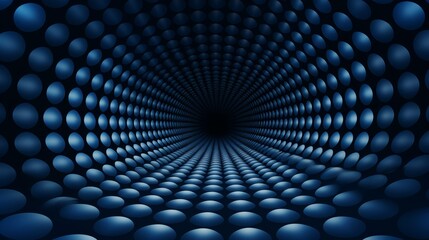 Fototapete - A mesmerizing optical illusion of circles that appear to rotate and intertwine, creating a mesmerizing seamless grid on a dark blue background.