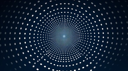 Fototapete - A mesmerizing optical illusion of circles that appear to move and interact with each other, creating a seamless grid on a dark blue background.