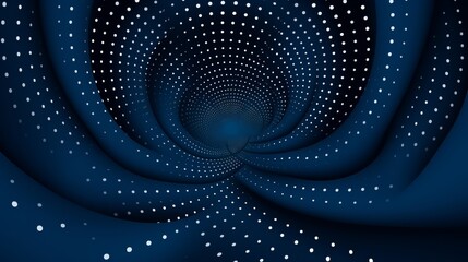 Fototapete - A mesmerizing optical illusion of circles that appear to rotate and intertwine, creating a mesmerizing seamless grid on a dark blue background.