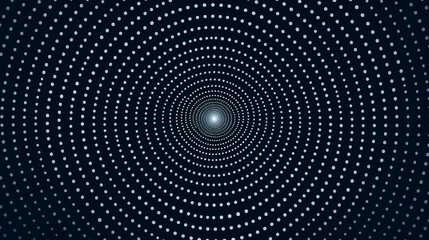 Fototapete - A mesmerizing optical illusion of circles that appear to move and interact with each other, creating a seamless grid on a dark blue background.