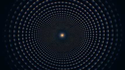 Fototapete - A mesmerizing optical illusion of circles that appear to move and interact with each other, creating a seamless grid on a dark blue background.