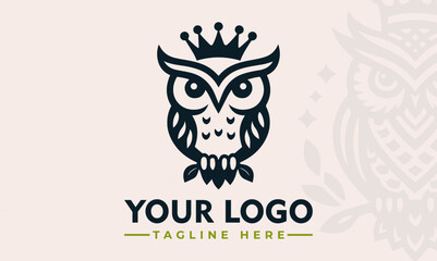 Sticker - Owl Vector Logo Embrace the All-Seeing Eyes, Silent Flight, and Enigmatic Aura with the Enchanting Owl Vector Logo