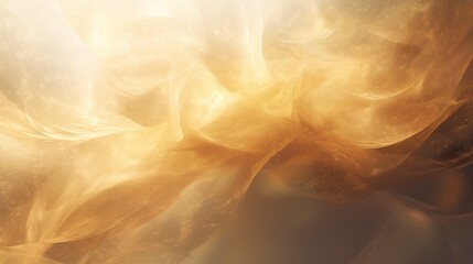 Leinwandbilder - A stunning abstract background with sparkling gold particles intermingling with wispy smoke trails.