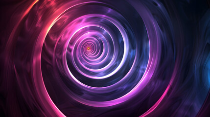Wall Mural - abstract purple neon light circle lines background
