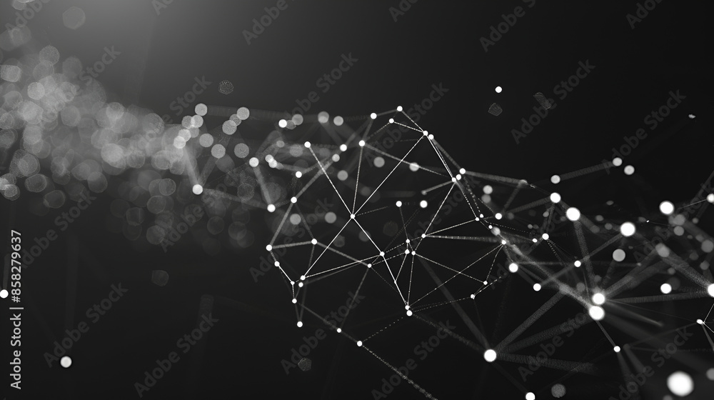 Aerial view of the night view of the container area. Lighted up crane, Container ship loading and unloading in deep sea port
