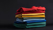 © mittpro - A stack of neatly folded colorful T-shirts