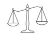© Trendy CraftSVG  - Balance scale line drawing, One continuous line drawing of law balance and scale of justice.