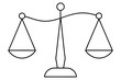 © Trendy CraftSVG  - Balance scale line drawing, One continuous line drawing of law balance and scale of justice.