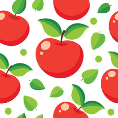 Cheerful Red and Green Apple Seamless Pattern: Fresh and Playful Design for Wallpaper, Fabric, and Creative Projects