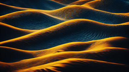 Wall Mural - design an abstract background with undulating waves in a gradient of colors ranging from deep blues 