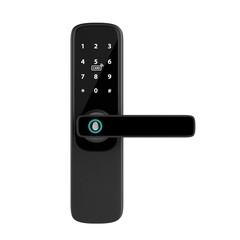 Aufkleber - Inteligente Biometric Smart Door Lock with Digital Keypad. 3d Rendering