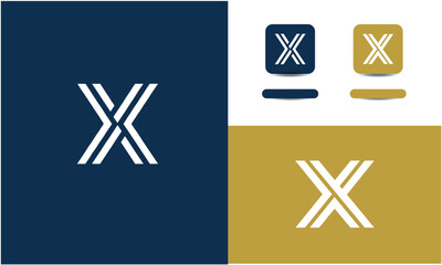 Wall Mural - X Logo Design And X monogram initials letter logo concept. X icon design, EPS10.