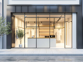 Sticker - fashion store facade in minimalist style