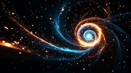 Wall Mural - generate an abstract background with a swirl of glowing particles in various sizes and colors. the l