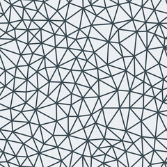 Triangles Background. Blue Grey color. Small triangles size. Medium lines weight. Repeatable pattern. Seamless tileable vector illustration.
