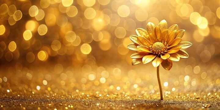 golden flower on a bright background, golden, bloom, flower,shiny, golden flower, nature, elegant, beautiful, vibrant