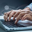 © Creative Design - hands typing on laptop keyboard, computer, laptop, keyboard, typing, business, hand, technology, internet, hands, finger, office, work, closeup, key, communication, computer, computer, laptop, keyboar
