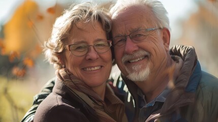 loving senior couple smiling and posing together happy mature relationship