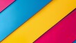 © Eranda - Electric blue, hot pink, vibrant yellow colors diagonal stripes pattern background